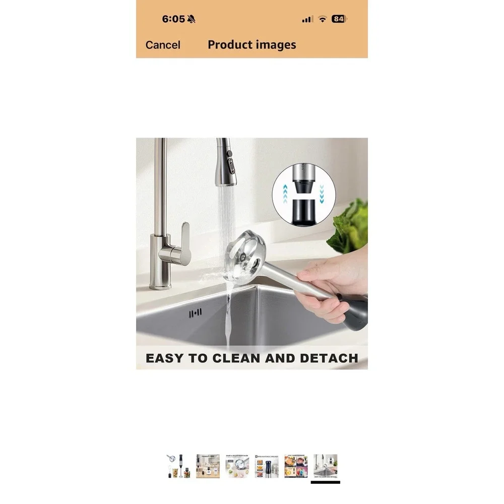 SOKANY 4-IN-1 Dishwasher Safe Hand Blender 110V, 50/60HZ, 1000w‎ Motorboat Whisk